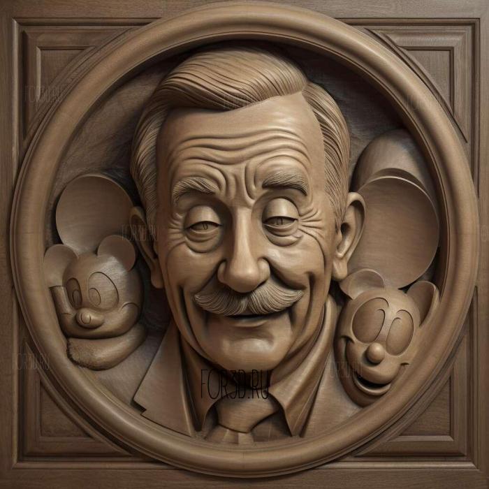 Walt Disney c 2 stl model for CNC